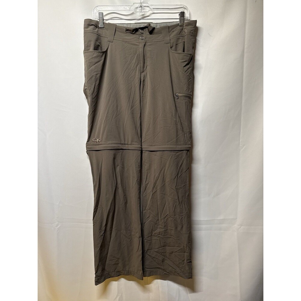 Outdoor Research Women Size 8 Ferrosi Convertible Hiking Pants Brown Zip Shorts